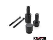 Krator® Black Frame Slider Delrin Fairing Crash Protector For 2012 Suzuki Hayabusa GSXR 1300