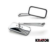 Krator® Custom Rear View Mirrors Chrome Pair w Adapters For Harley Davidson Road King Custom Classic