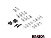 Krator® Motorcycle Spike Fairing Bolts Silver Spiked Kit For 2004 Kawasaki Ninja ZX6R 636 ZX6RR