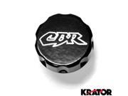 Krator® Motorcycle Fluid Black Reservoir Cap Logo Engraved For 2003 2011 Honda CBR 600RR