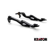 Krator® Black Clutch Brake Flame Hand Levers Controls For 2006 2011 Suzuki GSR600 ABS
