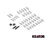 Krator® Motorcycle Spike Fairing Bolts Silver Spiked Kit For 2003 2007 Yamaha YZF R6