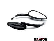 Krator® Black Skeleton Skull Motorcycle Mirrors Universal For Yamaha Virago XV 250 500 535 700 750 920 1100