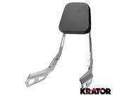 Krator® Honda VTX 1300C 1800C High Quality Chrome Backrest Sissy Bar with Leather Pad Back Rest Seat Metric Cruisers Motorcycle