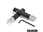 Krator® Black Front Foot Pegs Set Left Right Footrests For Honda RVT1000R RC51 2000 2006