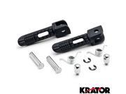 Krator® Black Motorcycle Foot Pegs Footrests Left Right For Suzuki GSXR 750 2007 2010 Front