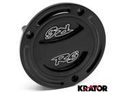 Krator® Black Keyless Gas Cap Twist Off Fuel Tank Cap For Yamaha YZF R6 Logo Engraved