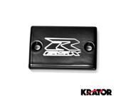 Krator® Motorcycle Fluid Black Reservoir Cap Logo Engraved For 1991 2005 Suzuki GSXR 750