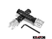 Krator® Black Front Foot Pegs Set Left Right Footrests For Kawasaki ZX1100 GPZ 1100 1995 1997