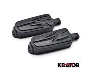 Krator® Tribal Design Front Rear Foot Peg Foot Rests Black For Harley Davidson Male Style Footpeg Mount