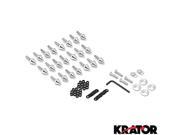 Krator® Motorcycle Spike Fairing Bolts Silver Spiked Kit For 1998 Yamaha YZF R1