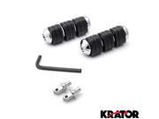 Krator® 2002 2009 Yamaha Road Star Warrior Front Foot Pegs Chrome Billet Aluminum Rubber Foot Pegs Front Pegs Left Right Sides