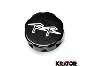 Krator® Motorcycle Fluid Black Reservoir Cap Logo Engraved For 2000 2001 Honda CBR 929RR