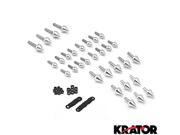 Krator® Motorcycle Spike Fairing Bolts Silver Spiked Kit For 2003 Suzuki GSXR 750