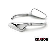 Krator® Chrome Motorcycle Golf Club Mirrors Free Adapters For Kawasaki Vulcan Classic Custom 900