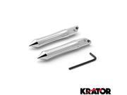 Krator® Rear Spike Chrome Foot Pegs Motorcycle Footrests For Honda CBR600RR 2003 2009