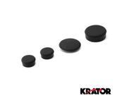 Krator® Black Rubber Motorcycle Frame Fairings Plugs Set For 2004 Yamaha YZF R1 YZF R1