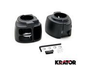 Krator® Black Handlebar Switch Housings Control Cover Kit For 1996 2012 Harley Davidson Dyna