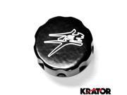 Krator® Motorcycle Fluid Black Reservoir Cap Logo Engraved For 2005 2008 Suzuki Hayabusa GSXR 1300