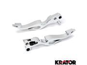 Krator® Chrome Clutch Brake Flame Hand Levers Controls For 1996 2007 Harley Davidson FLHR Ultra Models