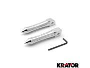 Krator® YAMAHA FZR 600 YZF 600R FZ 1 R1 R6 REAR PEGS Foot Pegs SPIKE Chrome Billet Aluminum Foot Pegs Left Right Sides Motorcycle 1990 2005