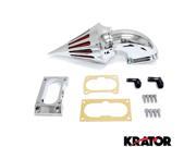 Krator® Motorcycle Chrome Spike Air Cleaner Intake Filter For Kawasaki Vulcan 2000 VN2000 Classic VN2000 LT