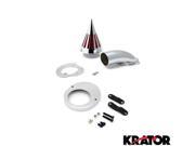 Krator® Motorcycle Chrome Spike Air Cleaner Intake Filter For Yamaha V Star 650 All Years