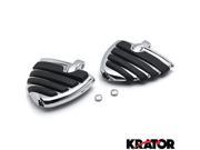 Krator® Chrome Motorcycle Wing Foot Pegs Footrests L R For Suzuki Marauder 800 2000 2002 Front