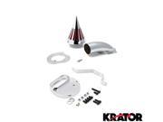 Krator® Motorcycle Chrome Spike Air Cleaner Intake Filter For 2009 UP Yamaha V Star 1100