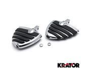 Krator® Chrome Motorcycle Wing Foot Pegs Footrests L R For Victory Hard Ball All Rear
