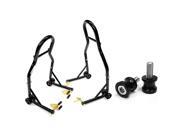 Motorcycle Front+Rear Dual Lift Stand - w/ Spools For Kawasaki Ninja 650R 2006-2011 Motorcycle Front+Rear Dual Lift Stand - w/ Spools For Kawasaki Ninja 650R 2006-2011