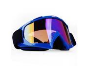 Blue Lens Goggles Glasses Motorcycle off Road MotoCross Skiing Helmet Snow Eyewear