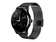 K88H Smart Bluetooth Watch Heart Rate Monitor Stainless Steel Smartwatch MTK2502 Siri Function Gesture Control for IOS/Andriod Black