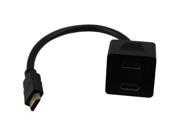 1 TO 2 Way HDMI male to Dual HDMI Female Splitter Cable adapter For HD TV