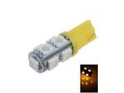 1X Yellow T10 9SMD 5050 LED Car Instrument Reading Lamp Side Light Bulb DC 12V A010