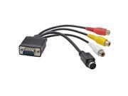 Hot Sale VGA to Video TV Out S Video AV Adapter RCA Female Converter Cable