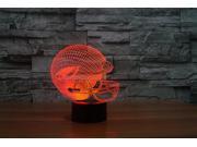 3D Rugby Cap Atmosphere lamp 7 Color Changing Visual illusion LED Decor Lamp for NFL Toy Gift
