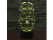 3D Atmosphere lamp 7 Color Changing Visual illusion LED Decor Lamp Minions Home Table Decoration for Child Gift