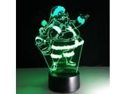 3D X MAS Santa Snowman Tree Sled Deer Atmosphere lamp 7 Color Changing Visual illusion LED Decor Lamp Christmas Decoration Gifts