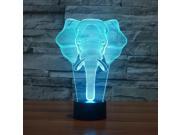 3222 The African Grasslands Large Elephant 3D Atmosphere lamp 7 Color Changing Visual illusion LED Decor Lamp