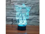 3292 New Cool Robot Man 3D Atmosphere lamp 7 Color Changing Visual illusion LED Decor Lamp