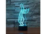 3322 Elegant Dancers Dancing Man 3D Atmosphere lamp 7 Color Changing Visual illusion LED Decor Lamp