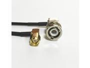 New Connector BNC Male Plug Right Angle To RP SMA Male Plug Right Angle RG174 Cable 20CM 8 Adapter Wholesale Fast Ship