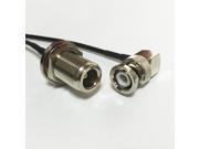 New BNC Male Plug Right Angle Connector Switch N Female Jack nut Connector RG174 Cable 20CM 8 Adapter Wholesale Fast Ship