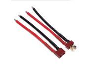 1 Pair T plug male female connector Silicone Wire With 10CM 12AWG for RC