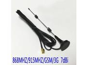 868MHZ 915MHZ GSM 3G antenna small sucker 7dbi aerial 3meters SMA male 2