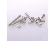20 kits M3 round screws nut silver color