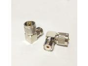 1pc NEW UHF Male Plug to Female Jack RF Coax Adapter convertor Right Angle Nickelplated wholesale