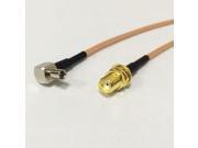 10pcs TS9 Switch SMA female bulkhead RF Pigtail SMA Female To TS9 male RF Coaxial RG316 RG174 15CM Jumper Cable