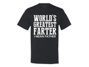 Minty Tees World s Greatest Farter I Mean Father T Shirt XXXX Large Black